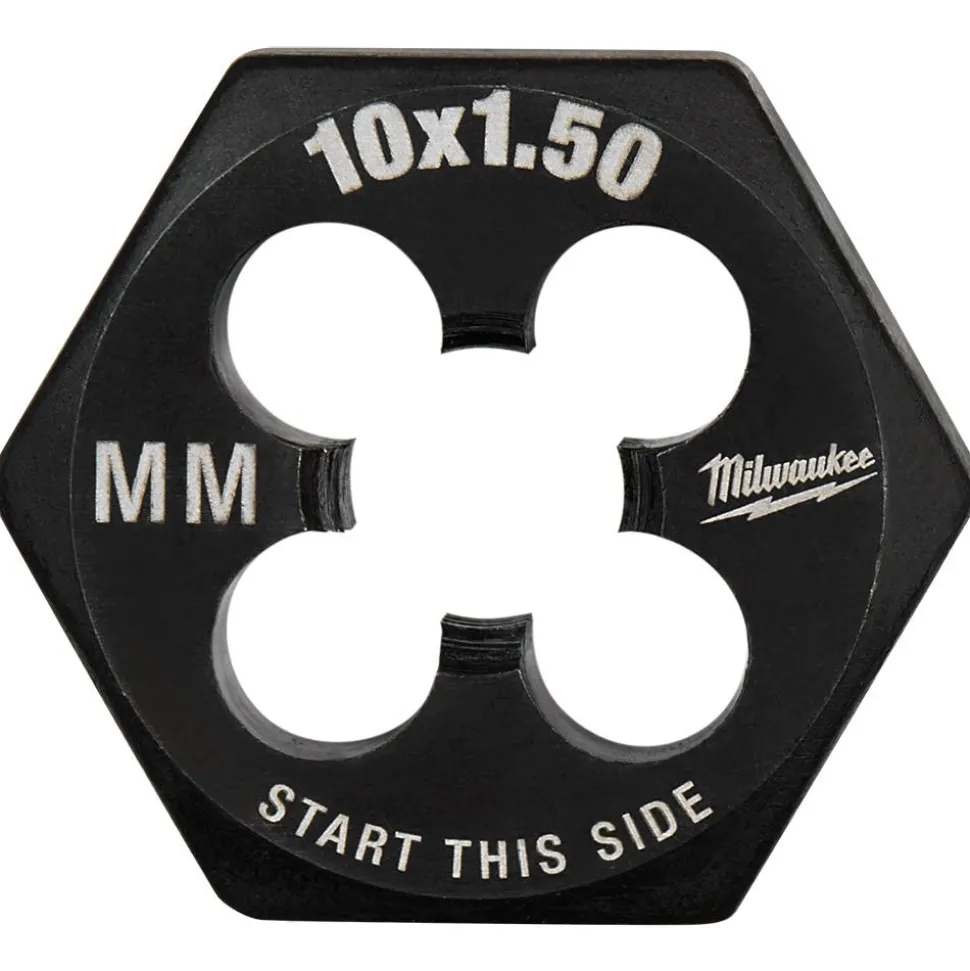 Milwaukee M10-1.50 mm 1-Inch Hex Threading Die 49-57-5352