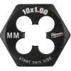 Milwaukee M10-1.00 mm 1-Inch Hex Threading Die 49-57-5354