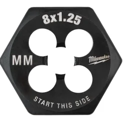 Milwaukee M8-1.25 mm 1-Inch Hex Threading Die 49-57-5343