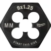 Milwaukee M9-1.25 mm 1-Inch Hex Threading Die 49-57-5347