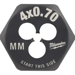 Milwaukee M4-0.70 mm 1-Inch Hex Threading Die 49-57-5319