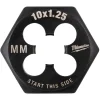 Milwaukee M10-1.25 mm 1-Inch Hex Threading Die 49-57-5353