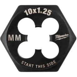 Milwaukee M10-1.25 mm 1-Inch Hex Threading Die 49-57-5353