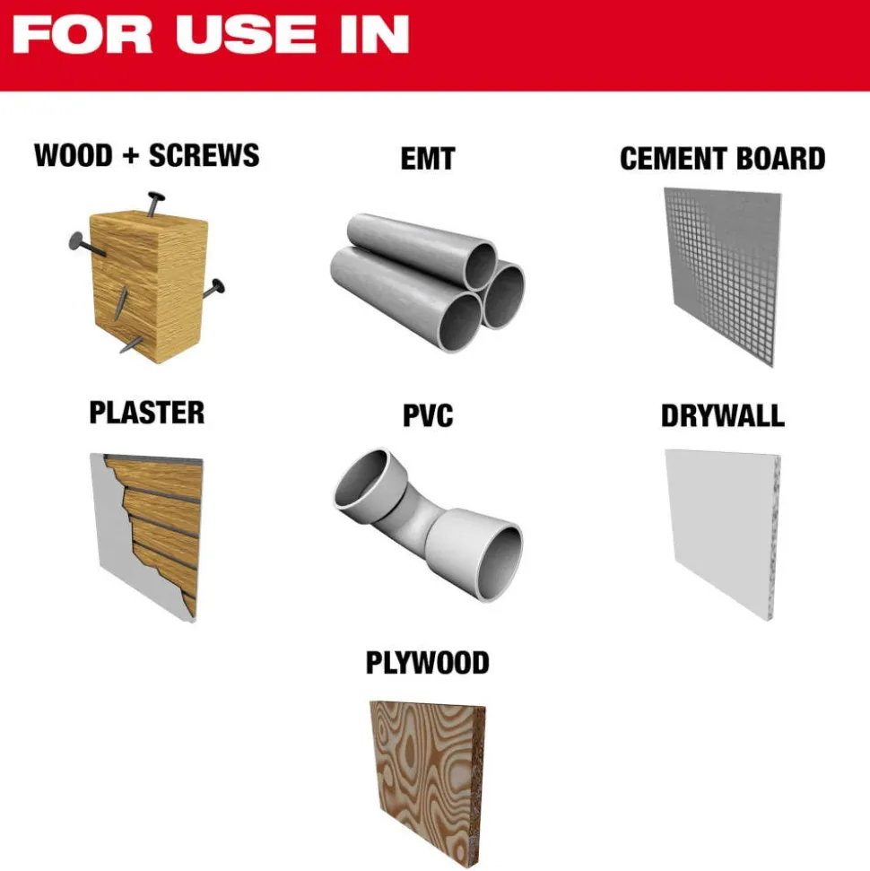 Milwaukee NITRUS CARBIDE Extreme Metal Universal Fit OPEN-LOK Multi-Tool Blade 10PK 49-25-1569