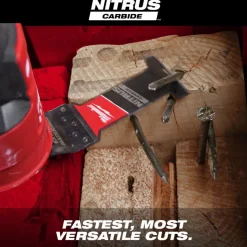 Milwaukee NITRUS CARBIDE Extreme Materials Universal Fit OPEN-LOK Multi-Tool Blade 10PK 49-25-1579
