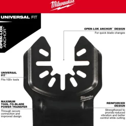Milwaukee NITRUS CARBIDE Extreme Materials Universal Fit OPEN-LOK Multi-Tool Blade 10PK 49-25-1579