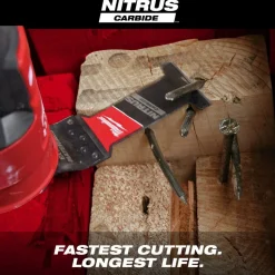Milwaukee NITRUS CARBIDE Extreme Materials Universal Fit OPEN-LOK Multi-Tool Blade 1PK 49-25-1571