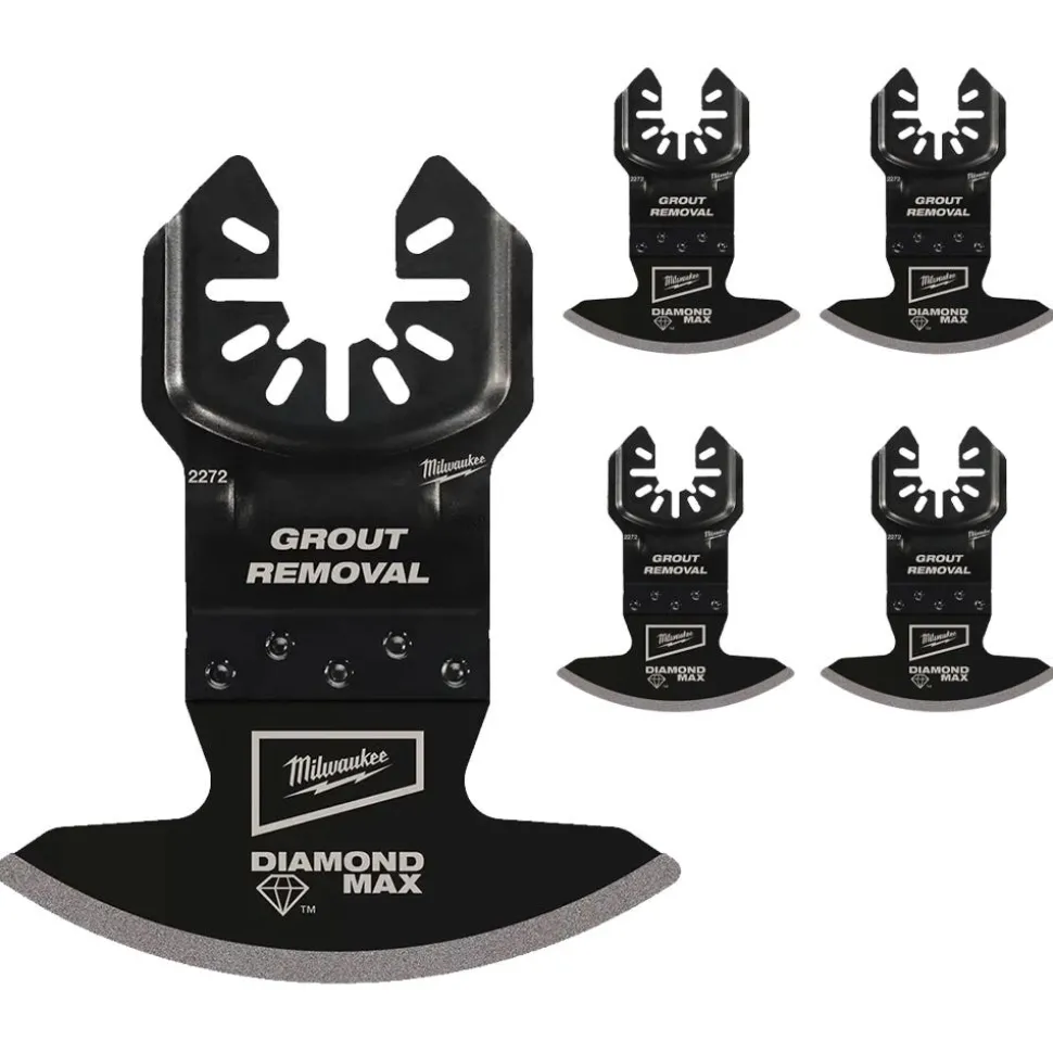 Milwaukee OPEN-LOK DIAMOND MAX Diamond Grit Grout Removal Multi-Tool Blade 5PK 49-25-2275