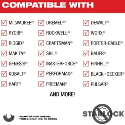 Milwaukee OPEN-LOK DIAMOND MAX Diamond Grit Grout Removal Multi-Tool Blade 5PK 49-25-2275