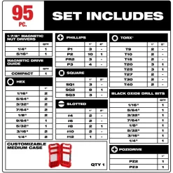 Milwaukee 95PC S2 Drill and Drive Set 48-32-1556