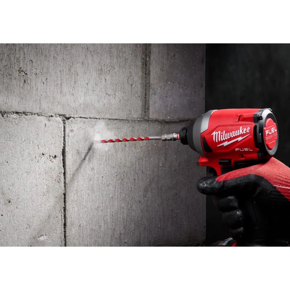 Milwaukee 7PC. SHOCKWAVE Impact Duty Carbide Hammer Drill Bit Concrete Screw Install Set 48-20-9097
