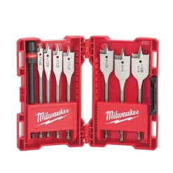 Milwaukee 8-Piece Universal QUIK-LOK Flat Boring Bit Set 49-22-0175