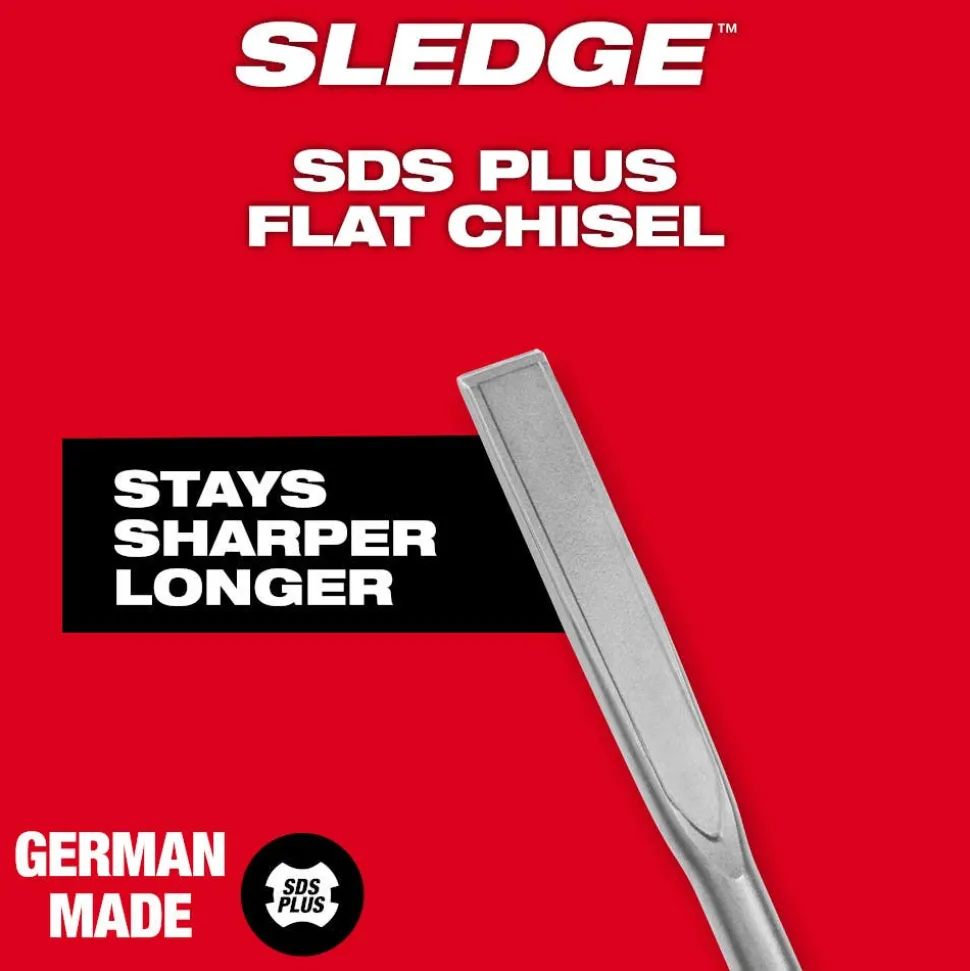 Milwaukee SDS PLUS SLEDGE 3/4" X 10" Flat Chisel 48-62-6052