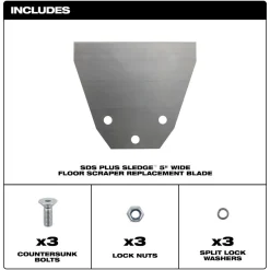 Milwaukee SDS-PLUS SLEDGE Floor Scraper Replacement Kit 48-62-1914
