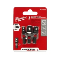 Milwaukee SHOCKWAVE 1/4 Hex Socket Adapter Set 1/4"; 3/8"; 1/2" (3 PC) 48-32-5033