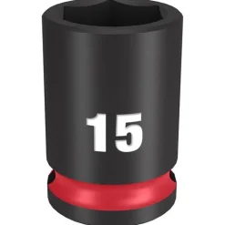 Milwaukee Shockwave Impact Duty 3/8'' Drive 15mm Standard 6 Point Socket 49-66-6139