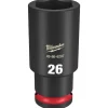 Milwaukee Shockwave Impact Duty 1/2" Drive 26mm Deep 6 Point Socket 49-66-6287