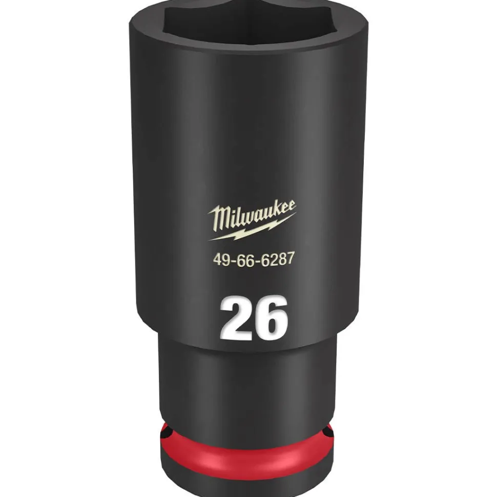 Milwaukee Shockwave Impact Duty 1/2" Drive 26mm Deep 6 Point Socket 49-66-6287
