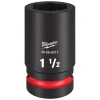 Milwaukee SHOCKWAVE Impact Duty 1" Drive 1-1/2" Deep 6 Point Socket 49-66-6512