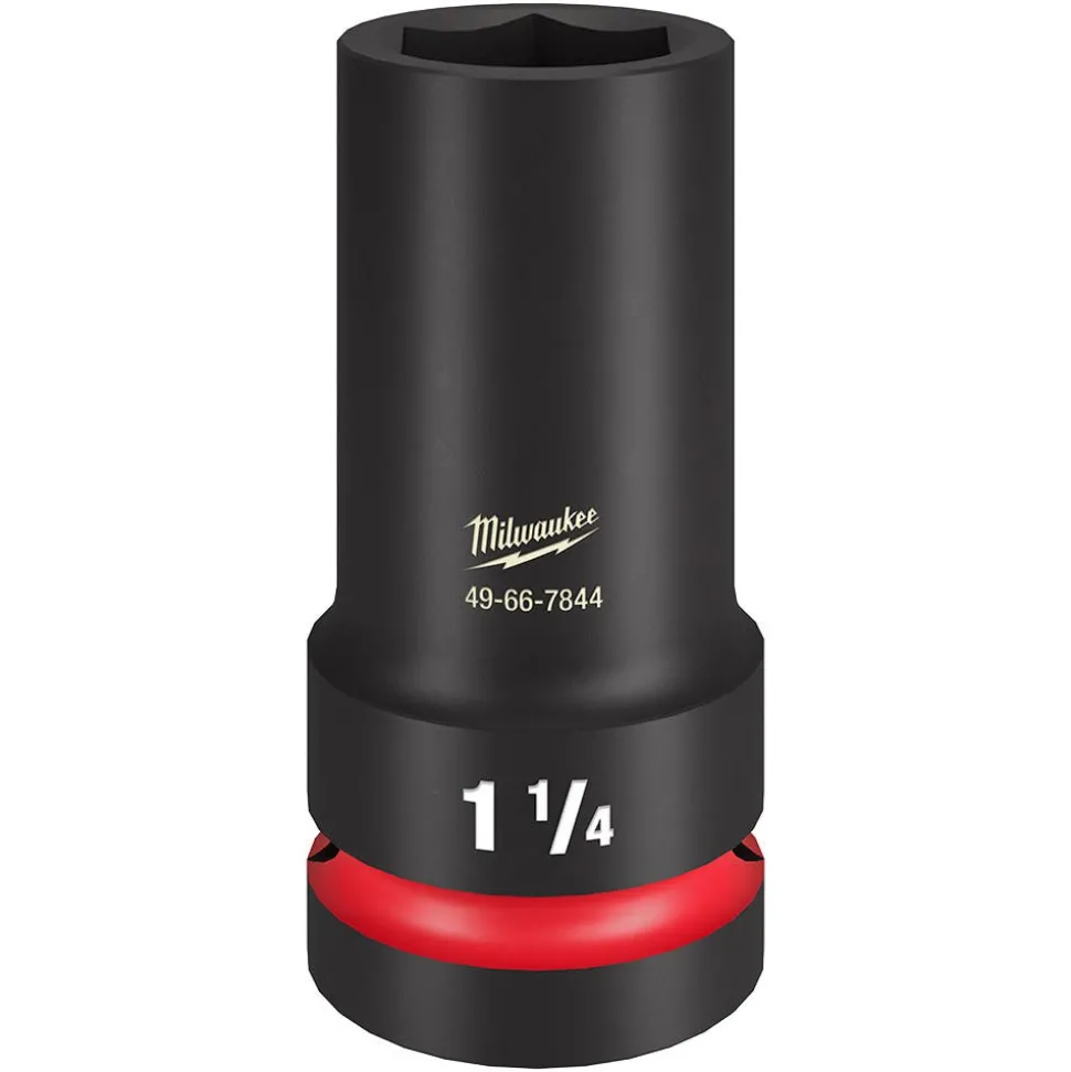 Milwaukee SHOCKWAVE Impact Duty 1" Drive 1-1/4" Thin Wall Extra Deep 6 Point Socket 49-66-7844