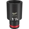 Milwaukee Shockwave Impact Duty 1/2" Drive 1-1/4" Deep 6 Point Socket 49-66-6234