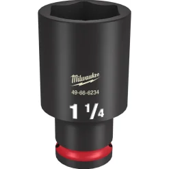 Milwaukee Shockwave Impact Duty 1/2" Drive 1-1/4" Deep 6 Point Socket 49-66-6234
