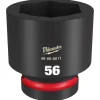Milwaukee Shockwave Impact Duty 1" Drive 56mm Standard 6 Point Socket 49-66-6611