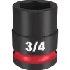 Milwaukee Shockwave Impact Duty 1/2" Drive 3/4" Standard 6 Point Socket 49-66-6206