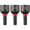 Milwaukee SHOCKWAVE Impact Duty 1/2" Insert Magnetic Nut Driver 3PK 49-66-4517