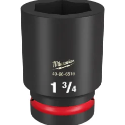 Milwaukee Shockwave Impact Duty 1" Drive 1-3/4" Deep 6 Point Socket 49-66-6516