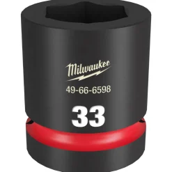 Milwaukee Shockwave Impact Duty 1" Drive 33mm Standard 6 Point Socket 49-66-6598