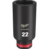 Milwaukee Shockwave Impact Duty 3/8" Drive 22mm Deep 6 Point Socket 49-66-6163