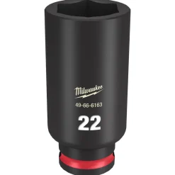 Milwaukee Shockwave Impact Duty 3/8" Drive 22mm Deep 6 Point Socket 49-66-6163