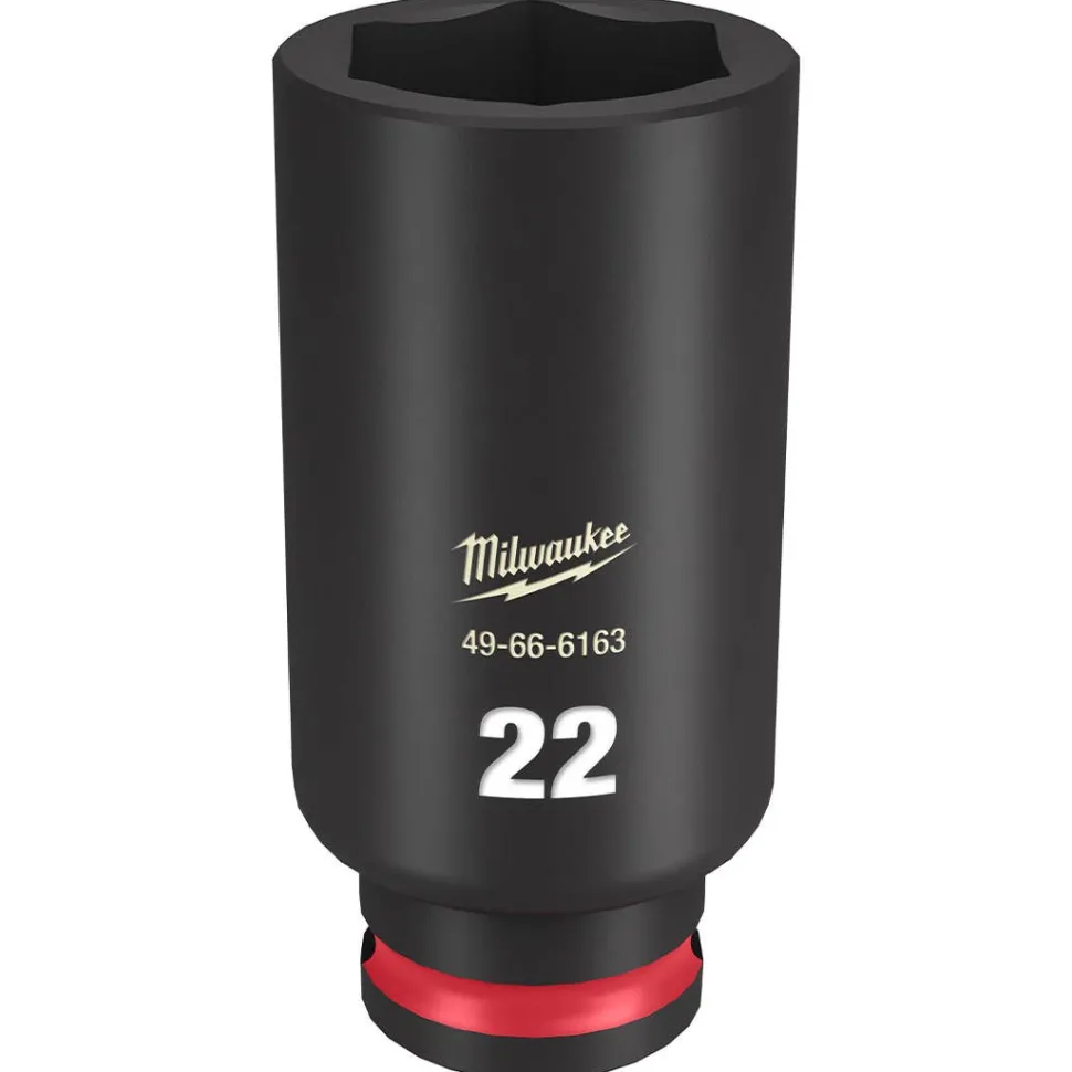 Milwaukee Shockwave Impact Duty 3/8" Drive 22mm Deep 6 Point Socket 49-66-6163