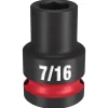 Milwaukee Shockwave Impact Duty 1/2" Drive 7/16" Standard 6 Point Socket 49-66-6201