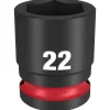 Milwaukee Shockwave Impact Duty 1/2" Drive 22mm Standard 6 Point Socket 49-66-6254