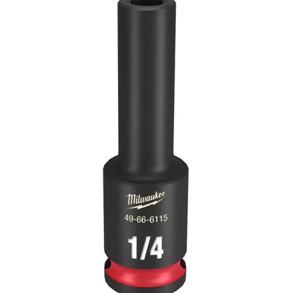 Milwaukee Shockwave Impact Duty 3/8'' Drive 1/4" Deep 6 Point Socket 49-66-6115