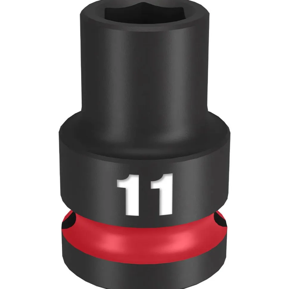 Milwaukee Shockwave Impact Duty 1/2" Drive 11mm Standard 6 Point Socket 49-66-6243