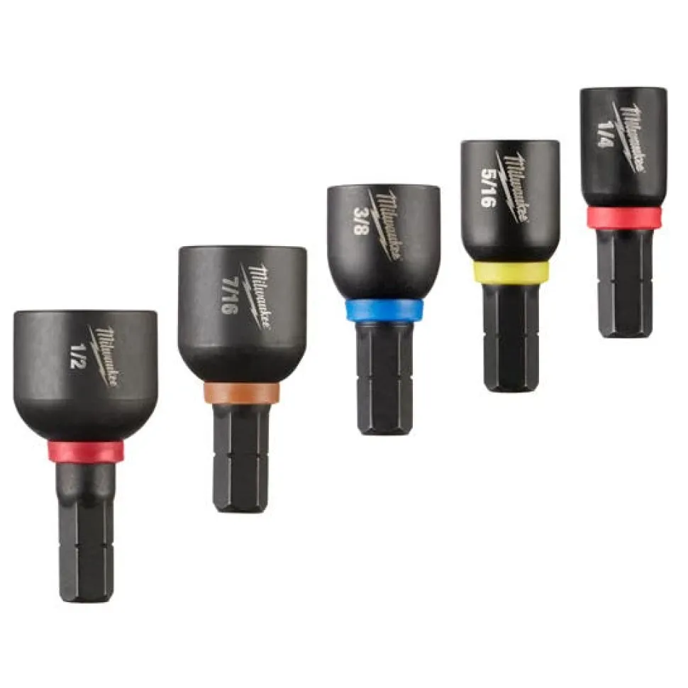 Milwaukee SHOCKWAVE Impact Duty Insert Magnetic Nut Driver Set 5 Piece 49-66-4563