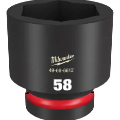 Milwaukee Shockwave Impact Duty 1" Drive 58mm Standard 6 Point Socket 49-66-6612