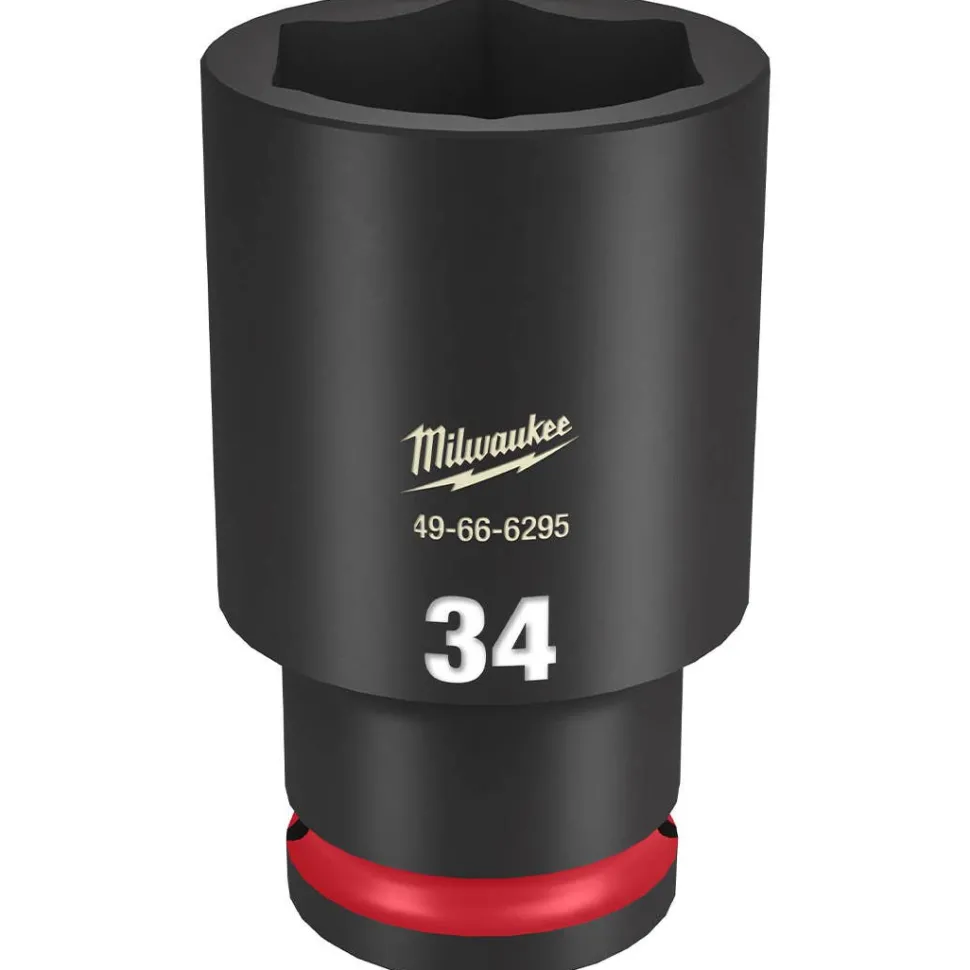 Milwaukee Shockwave Impact Duty 1/2" Drive 34mm Deep 6 Point Socket 49-66-6295
