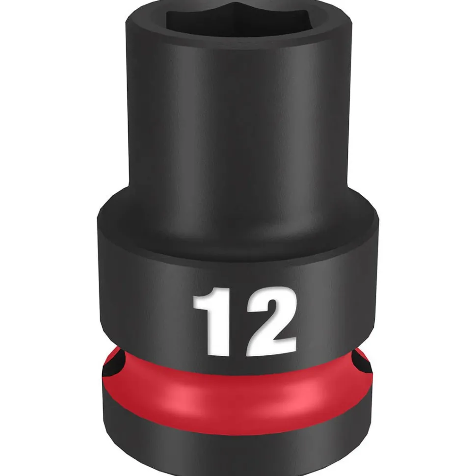 Milwaukee Shockwave Impact Duty 1/2" Drive 12mm Standard 6 Point Socket 49-66-6244