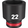 Milwaukee Shockwave Impact Duty 3/8'' Drive 22mm Standard 6 Point Socket 49-66-6145