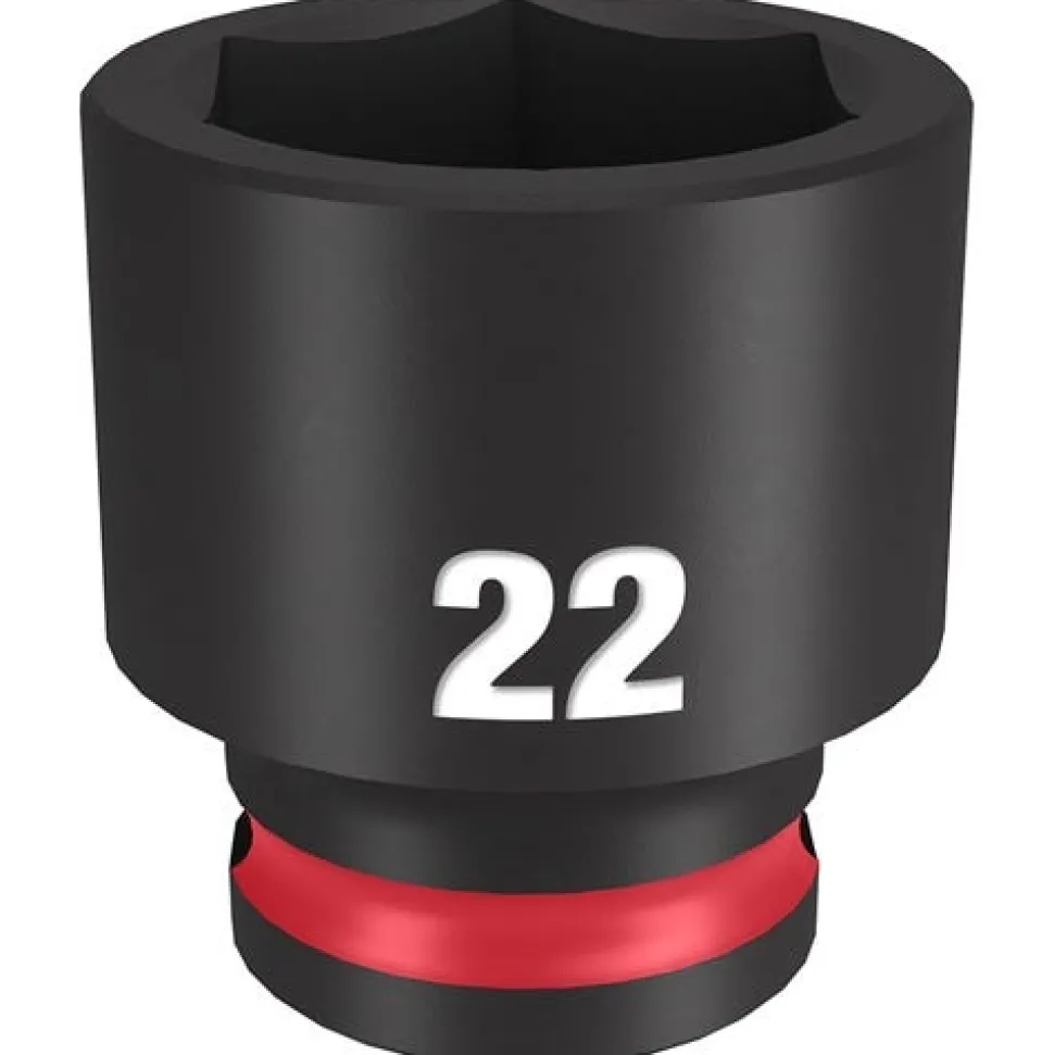Milwaukee Shockwave Impact Duty 3/8'' Drive 22mm Standard 6 Point Socket 49-66-6145