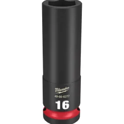 Milwaukee Shockwave Impact Duty 1/2" Drive 16mm Deep 6 Point Socket 49-66-6277