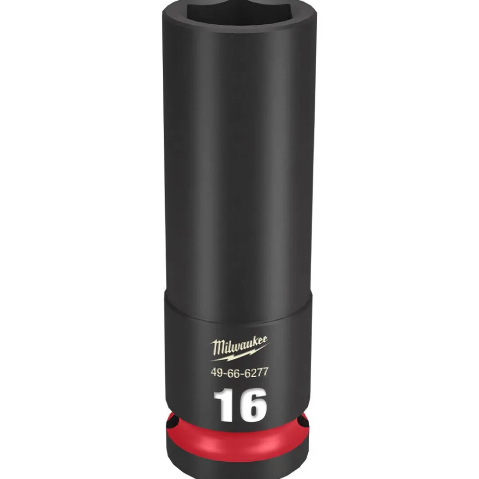 Milwaukee Shockwave Impact Duty 1/2" Drive 16mm Deep 6 Point Socket 49-66-6277