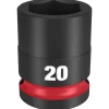 Milwaukee Shockwave Impact Duty 1/2" Drive 20mm Standard 6 Point Socket 49-66-6252