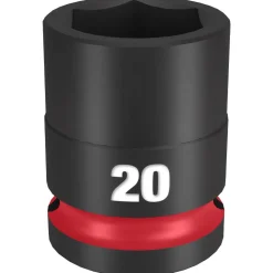 Milwaukee Shockwave Impact Duty 1/2" Drive 20mm Standard 6 Point Socket 49-66-6252