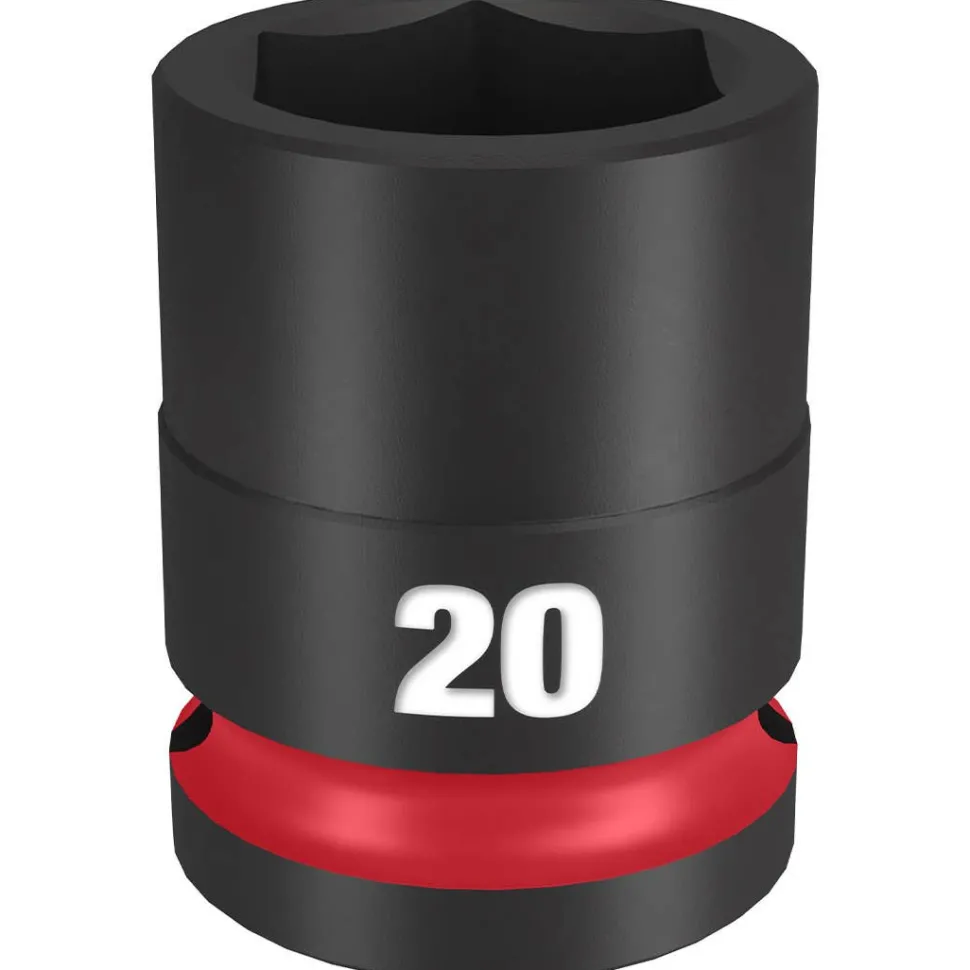 Milwaukee Shockwave Impact Duty 1/2" Drive 20mm Standard 6 Point Socket 49-66-6252