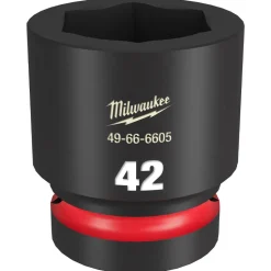 Milwaukee Shockwave Impact Duty 1" Drive 42mm Standard 6 Point Socket 49-66-6605